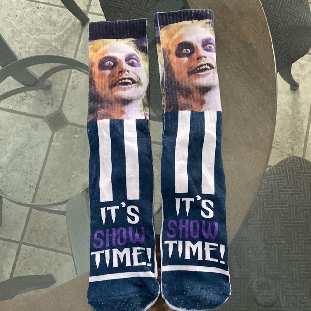 Beetlejuice movie socks. Worn once.